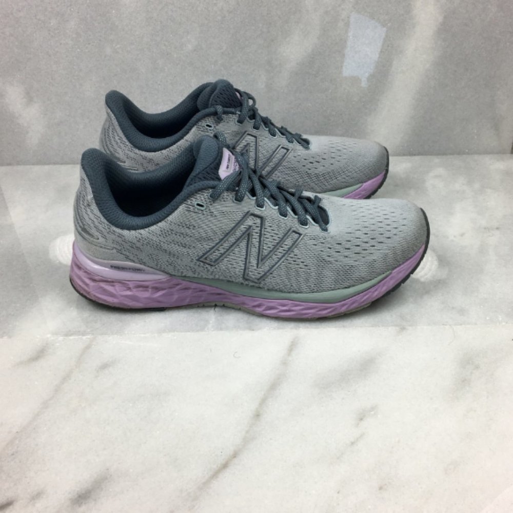 New Balance Women's Athletic Running Fresh Foam Grey Purple Shoes Size 12